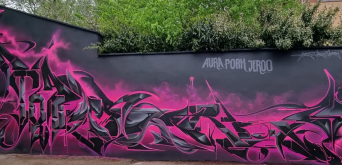 Graffiti von Jeroo in Glasgow 2024